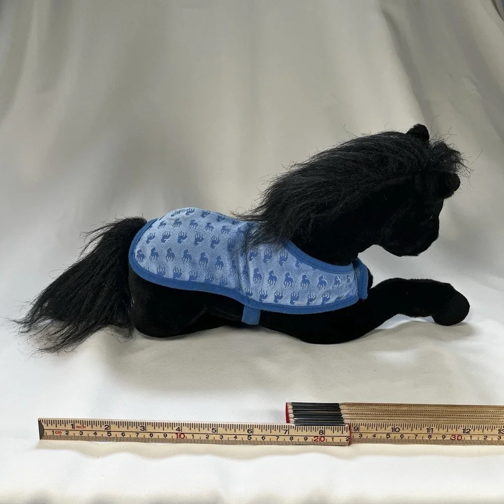 Breyer The Saddle Club Belle Black Horse Plush 16 in 2008 and Blanket
